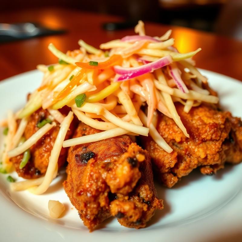 Griot — Haitian fried pork with pikliz